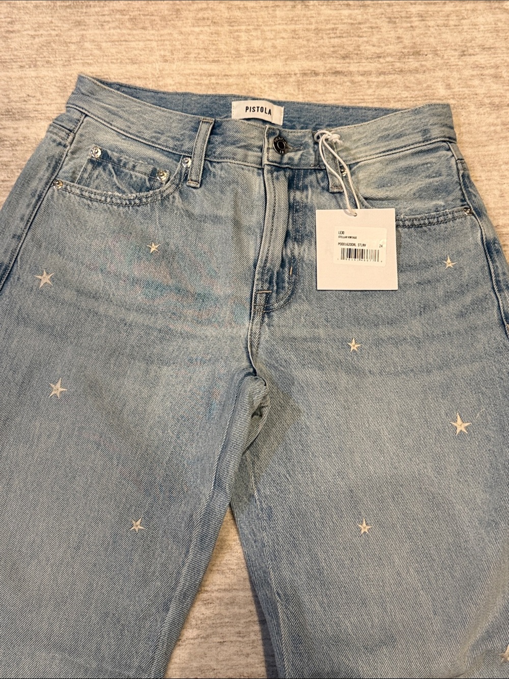 NWT Pistola LEXI MID RISE BOWED STRAIGHT - STELLAR womens size 24 - Picture 12 of 16
